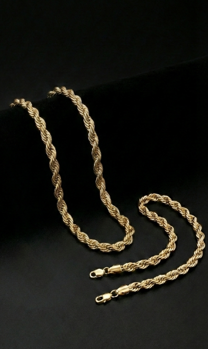 Combo Cadena & Pulso Torzal Premium 18K